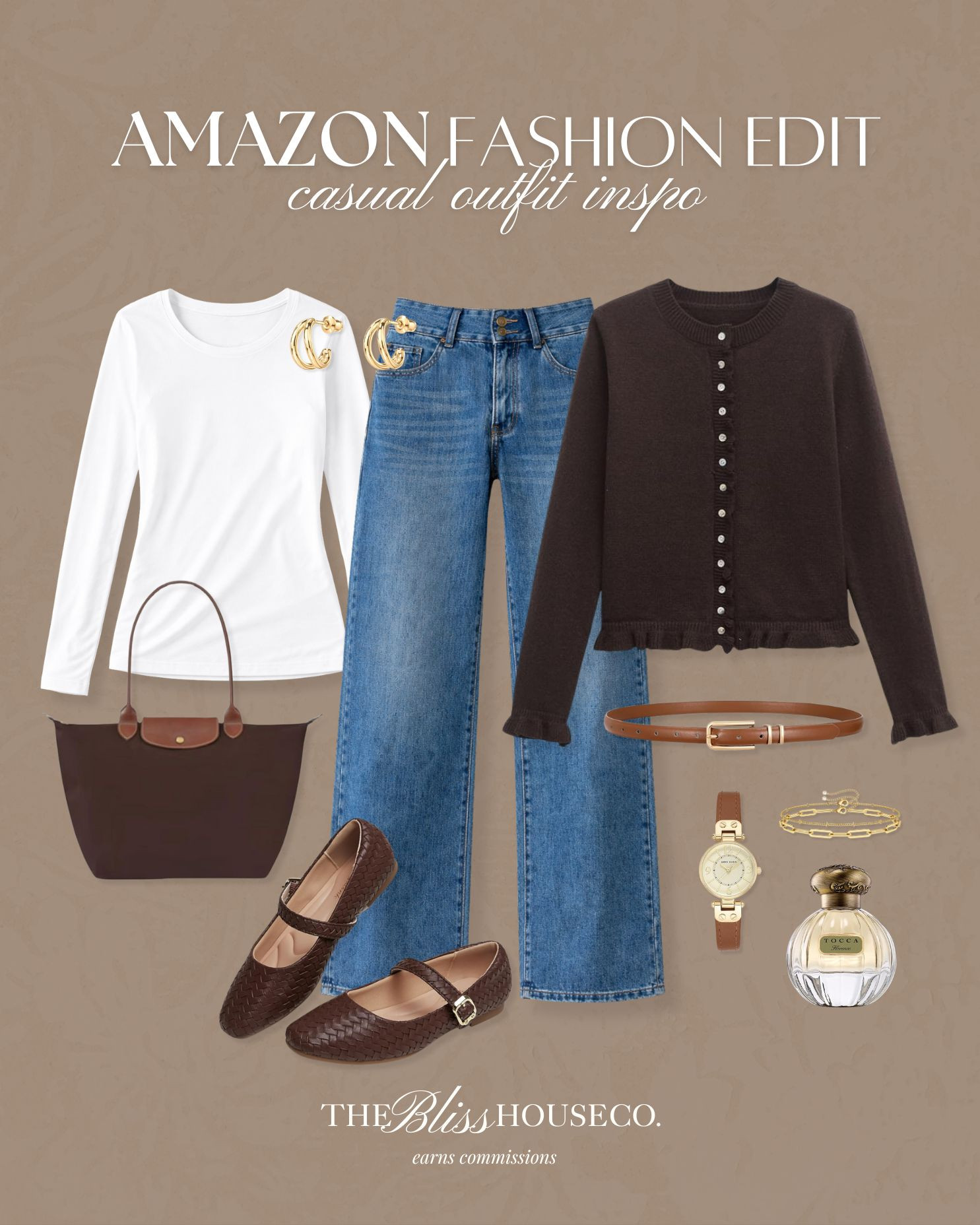 Stylish Amazon fashion finds! 

Chic outfit inspo, trendy jeans, cropped cardigan, gold accessories, ballet flats, work outfit, styled look inspo, Amazon fashion, affordable women's clothing.
 

 #LTKootd #LTKFindsUnder50