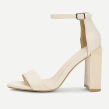 Patent Leather Mary Jane Heeled Sandals | SHEIN