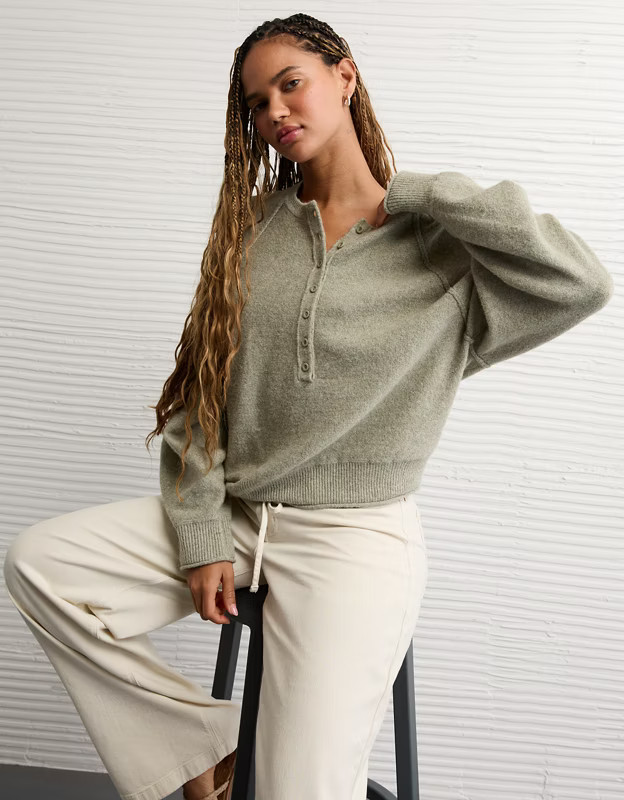 AE Whoa So Soft Henley T-Shirt | American Eagle Outfitters (US & CA)