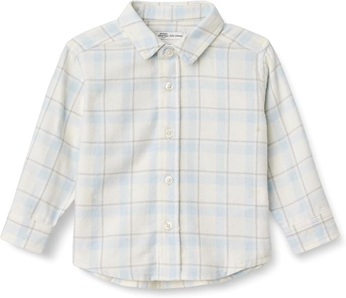 Amazon Essentials x Sofia Grainge Unisex Toddlers and Babies' Button Down Plaid Flannel Shirt | Amazon (US)