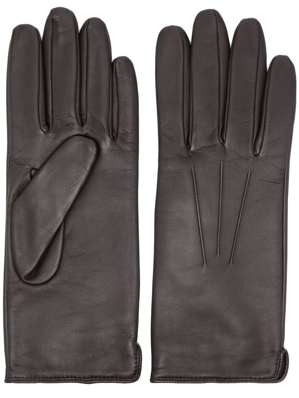 Aspinal Of London leather gloves - Brown | Farfetch Global