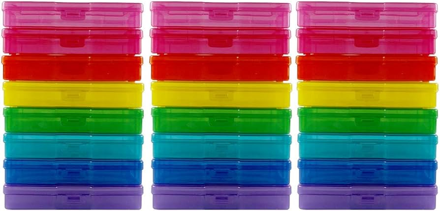 Novelinks Photo Case - 4" x 6" Storage Boxes - 24 Pack Multi-colored Photo Organizer | Amazon (US)