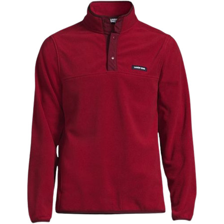 Men's Heritage Fleece Snap Neck Pullover | Lands' End (US)