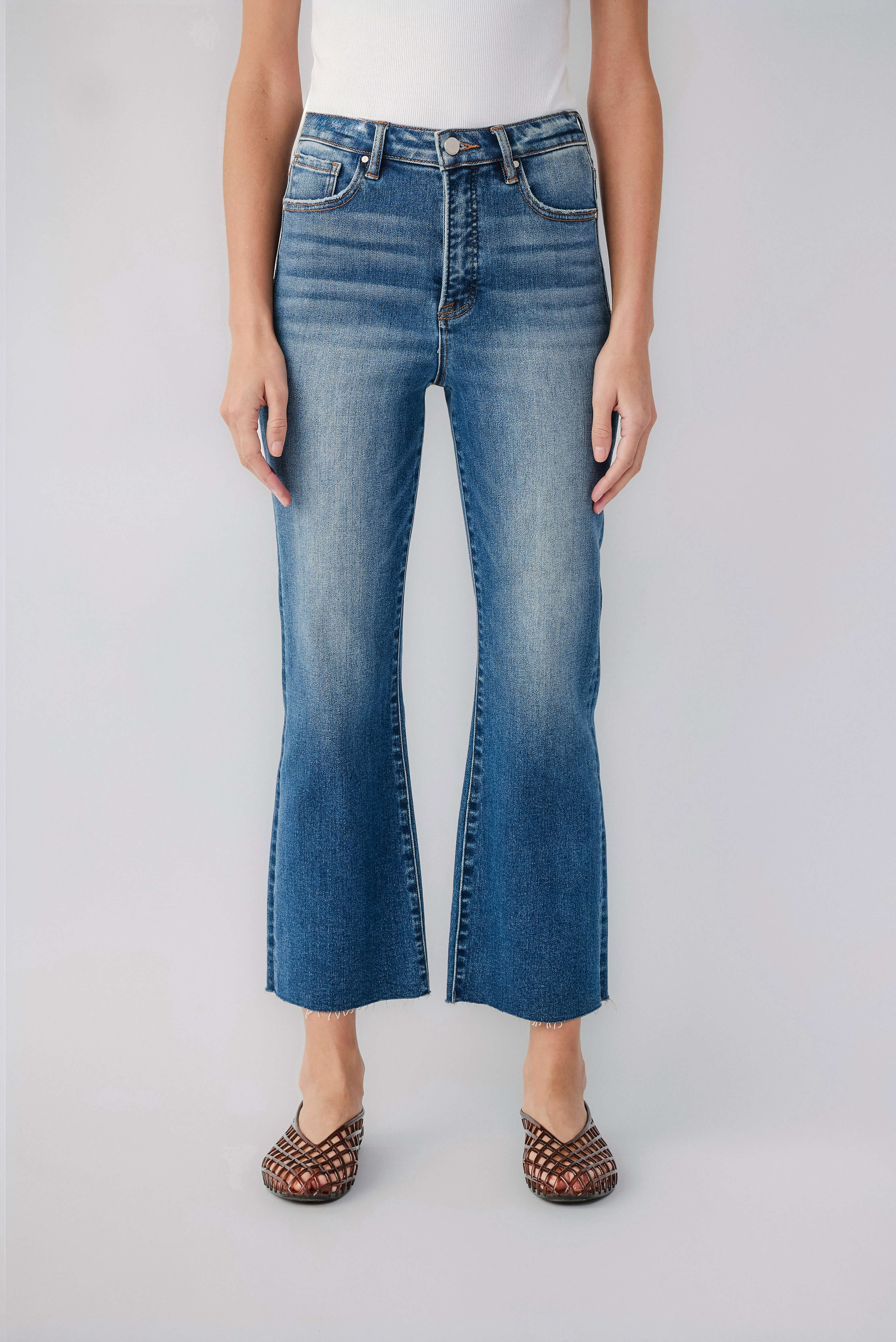 Risen Cora High Rise Kick Flare Jeans | Social Threads