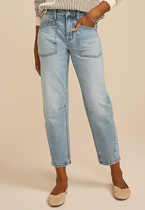 High Rise Utility Barrel Jean | Maurices