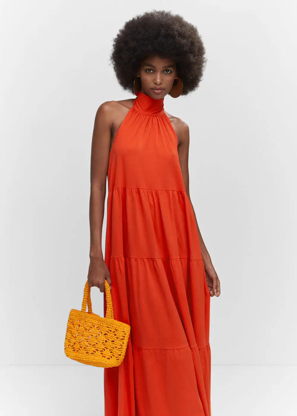 Halter-neck open-back dress -  Women | Mango USA | MANGO (US)