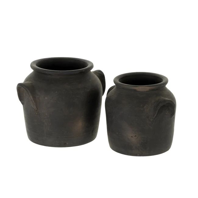 Handmade Milos Burnt Terracotta Urn - 2 Sizes | Ada + East