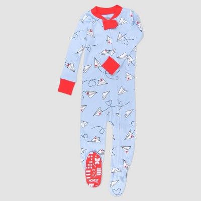 Honest Baby Boys' Love Letters Organic Cotton Snug Fit Footed Pajama | Target