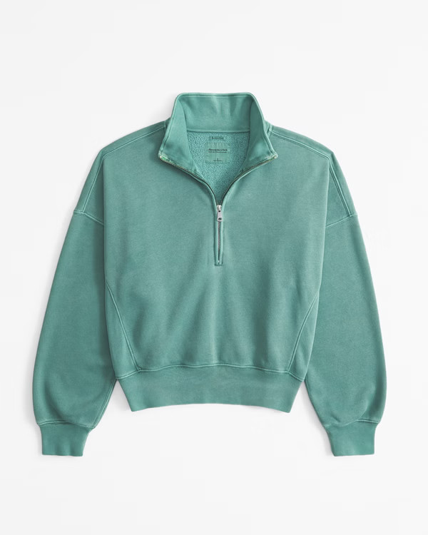 Women's Essential Sunday Half-Zip | Women's Tops | Abercrombie.com | Abercrombie & Fitch (US)