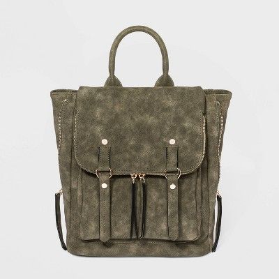 VR NYC Magnetic Closure Ring Shoulder Handbag - Olive Green | Target