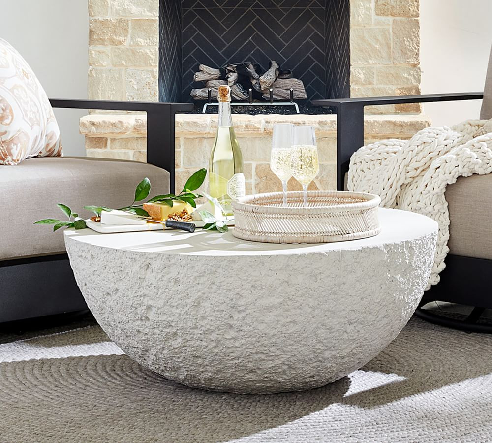 Bolinas Indoor/Outdoor Concrete Coffee Table | Pottery Barn (US)