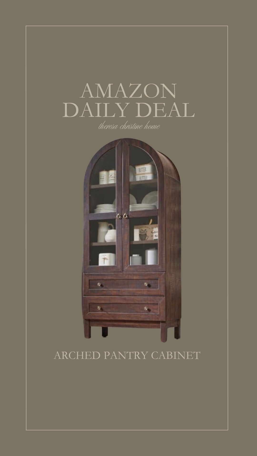 Amazon daily deal! 🤎 Loving this arched pantry cabinet from Amazon home. Under $250.

#LTKHome #LTKSaleAlert