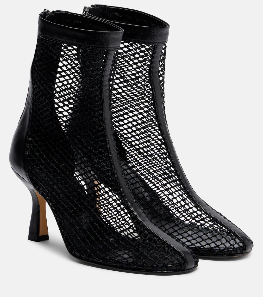 Fira leather-trimmed fishnet ankle boots | Mytheresa (US/CA)