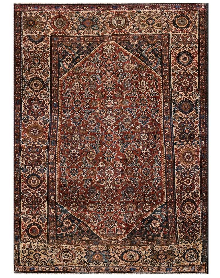 Antique Persian Lilihan Rug | 1stDibs