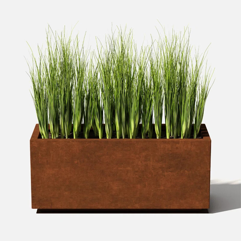 Corten Steel Series Long Box Planter | Wayfair North America
