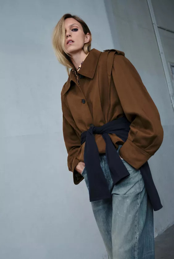 PLEATED JACKET WITH TABS ZW COLLECTION | Zara US