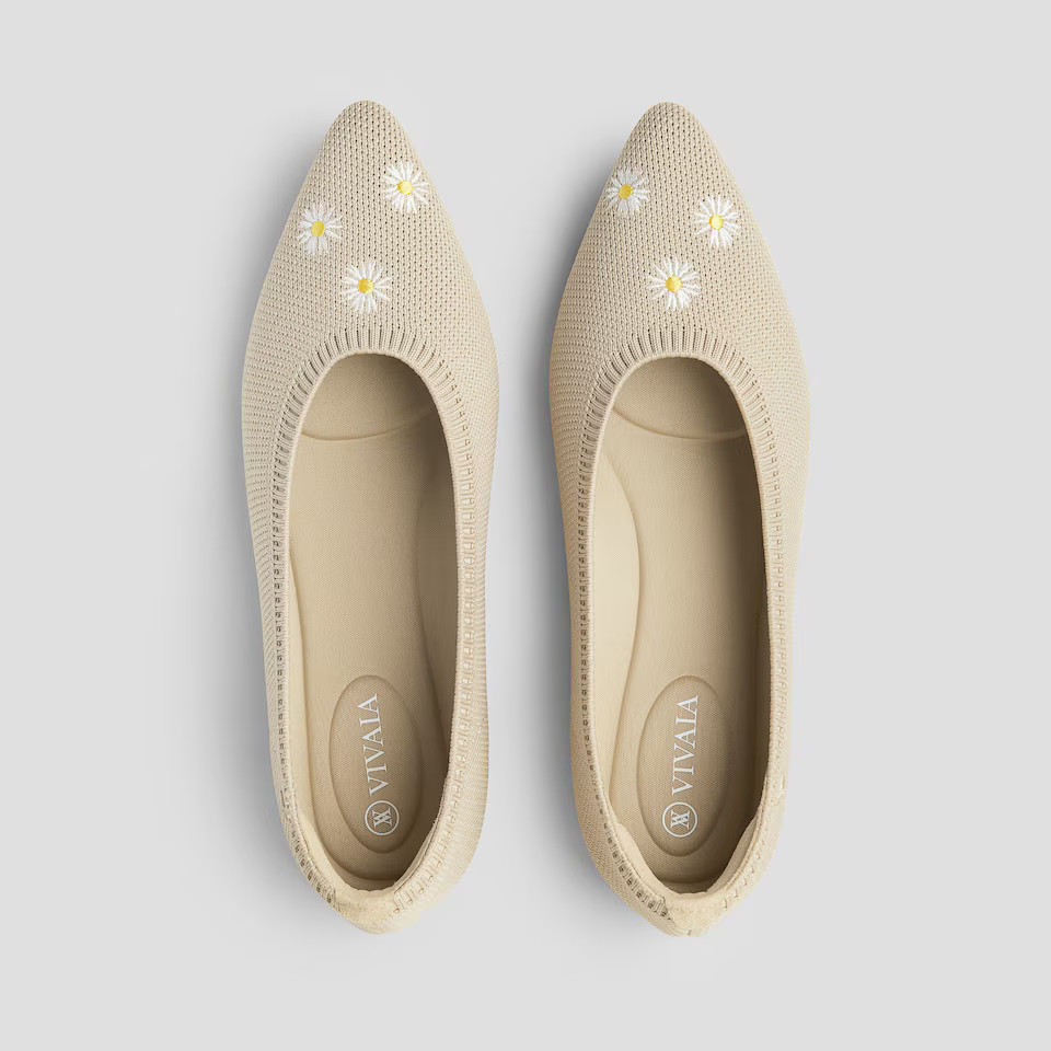Pointed-Toe Ballet Flats (Aria 5°) | VIVAIA