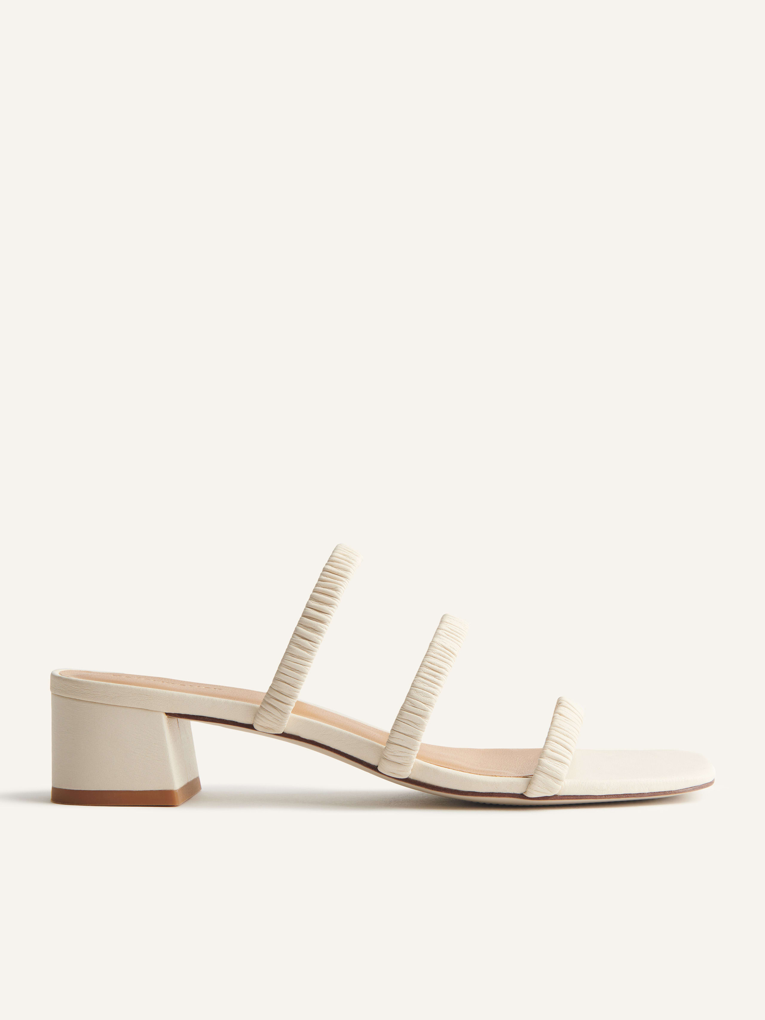Assunta Strappy Block Heel Mule | Reformation (Global)