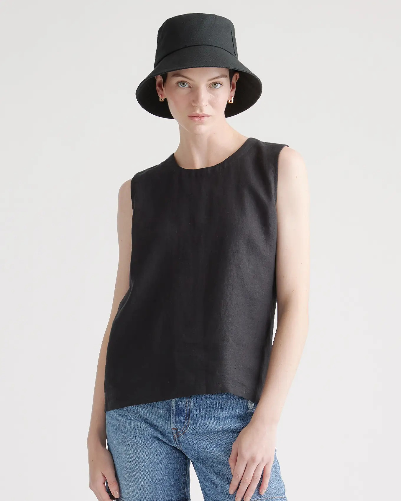 100% European Linen Tank | Quince