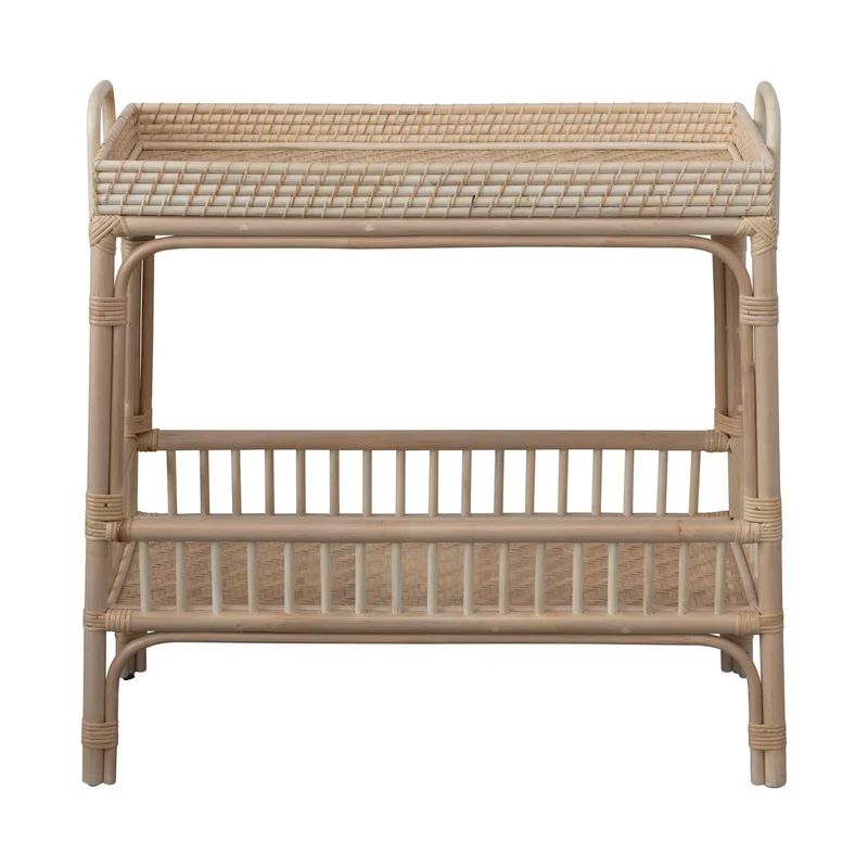 Howells Hand Woven Bamboo And Rattan Console Table With Shelf | Wayfair North America