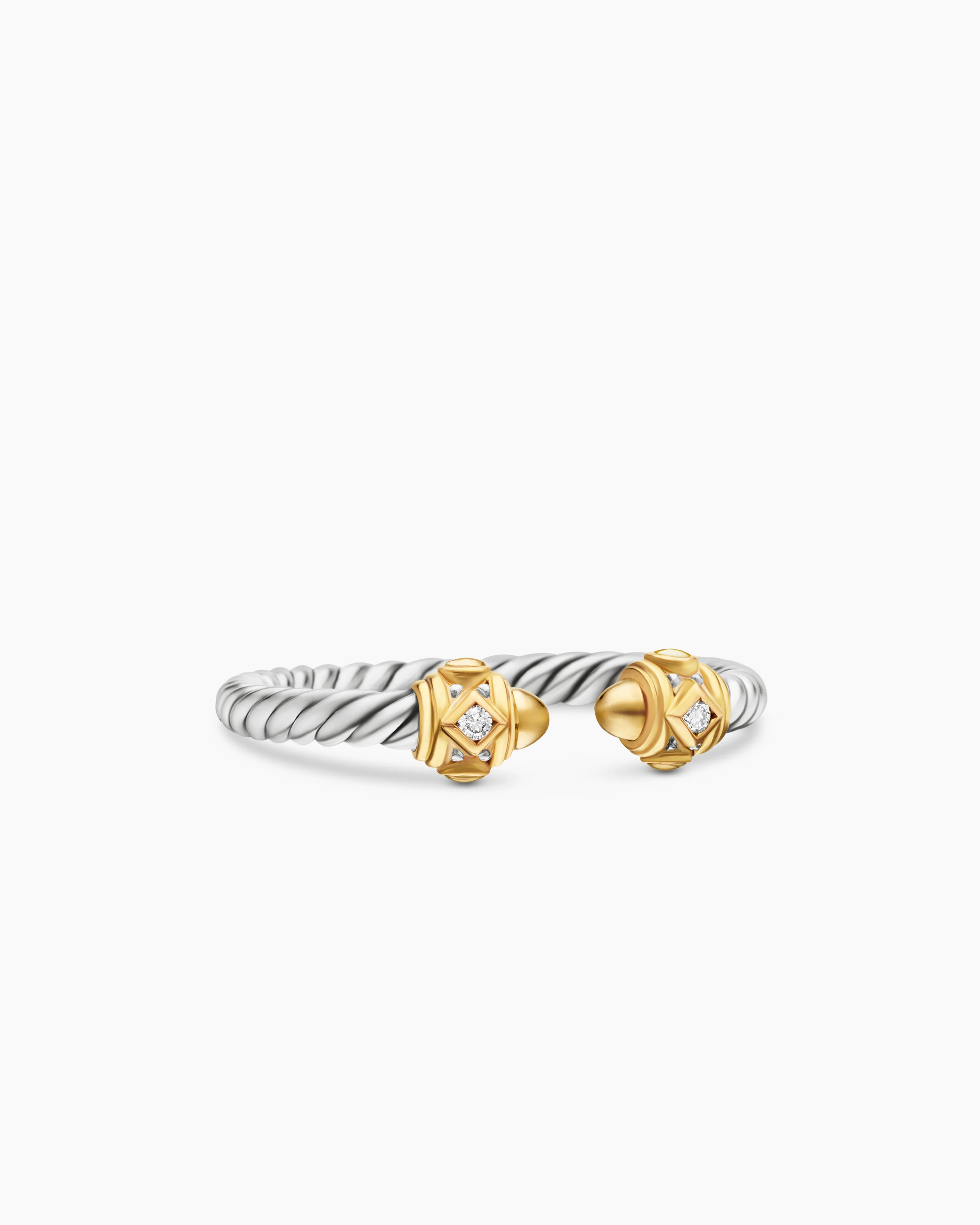 David Yurman | Renaissance Ring in Sterling Silver with 14K Yellow Gold, Gold Domes and Diamonds,... | David Yurman