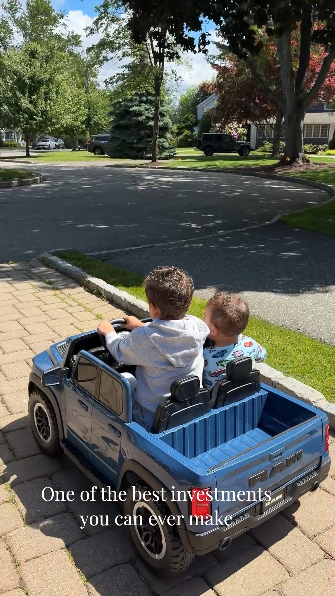 I have wanted to buy one of these cars for the boys for such a long time! 🥹

It seems like every kid on our street has one, and I finally understand why. It comes with a remote control so we can help them drive when needed, but they can also drive it on their own as they get more confident. 🚗💨

My favorite feature is the little storage compartment in the back—perfect for carrying water bottles, snacks, or all the random toys that somehow have to come with us everywhere. 😂

Seeing Kane and Wyatt so excited makes it completely worth it. 🤍✨

#LTKKids #LTKBaby #LTKmomlife