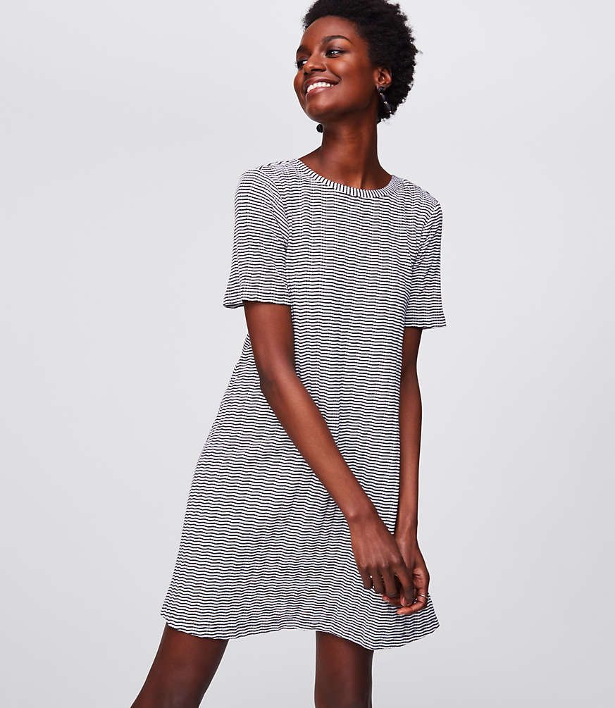 Bow Back Short Sleeve Swing Dress | LOFT