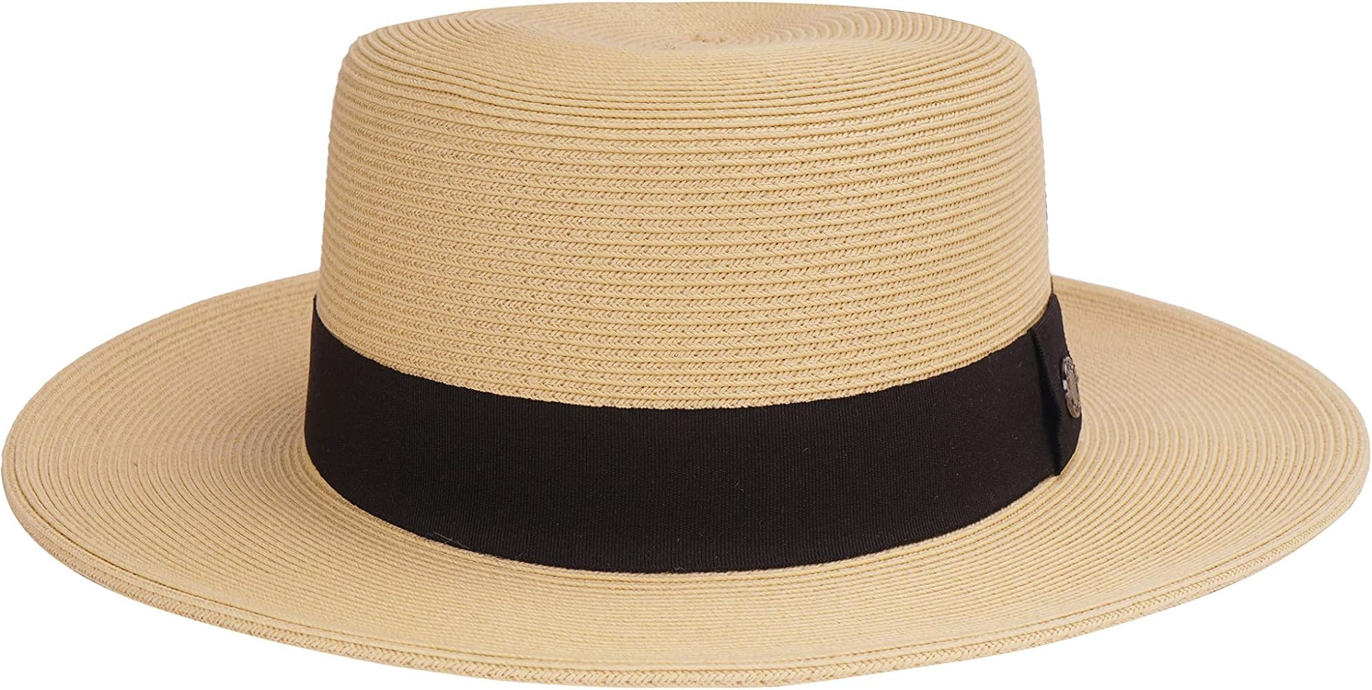 Pineapple&Star Deor Boater Straw Sun Hat Beach Fine Braid UPF50+ for Women Men | Amazon (US)