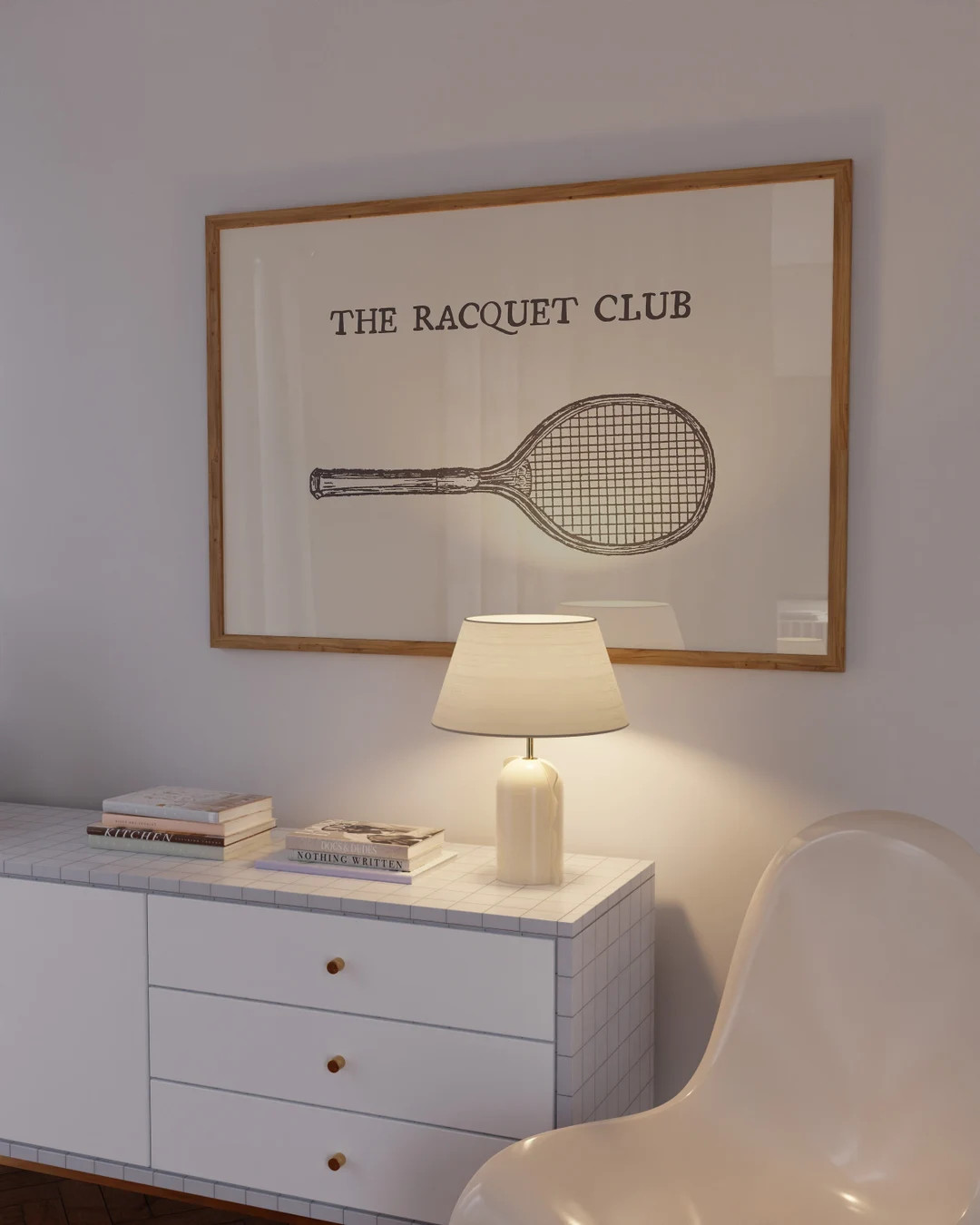 Vintage Tennis Print Country Club Aesthetic Wall Art Tennis Racquet Print Retro Sports Poster Dig... | Etsy (US)