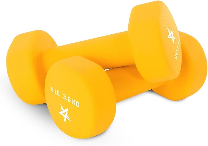 Yes4All Neoprene Coated Dumbbell Hand Weight Sets of 2 - Multiple Weight Options with 15 Colors, ... | Amazon (US)