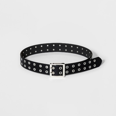 Women's Double Laser Cut Adjustable Western Belt - Wild Fable™ Black | Target