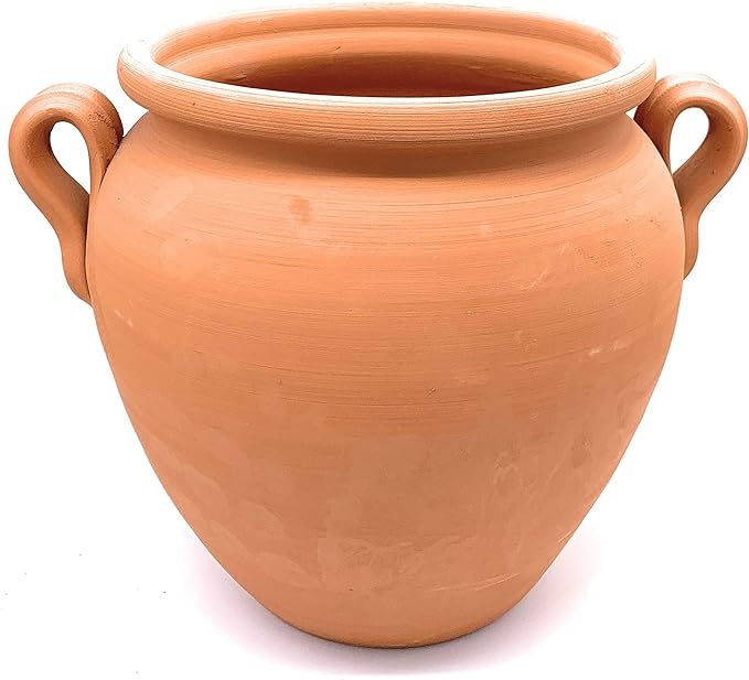 Sun Cakes Ceramic Plant Pot With Handles Terracotta Planter Clay Flower Garden Pot (H25cm) | Amazon (UK)