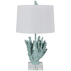 Crestview Collection Coral Sea Blue Table Lamp | Lamps Plus
