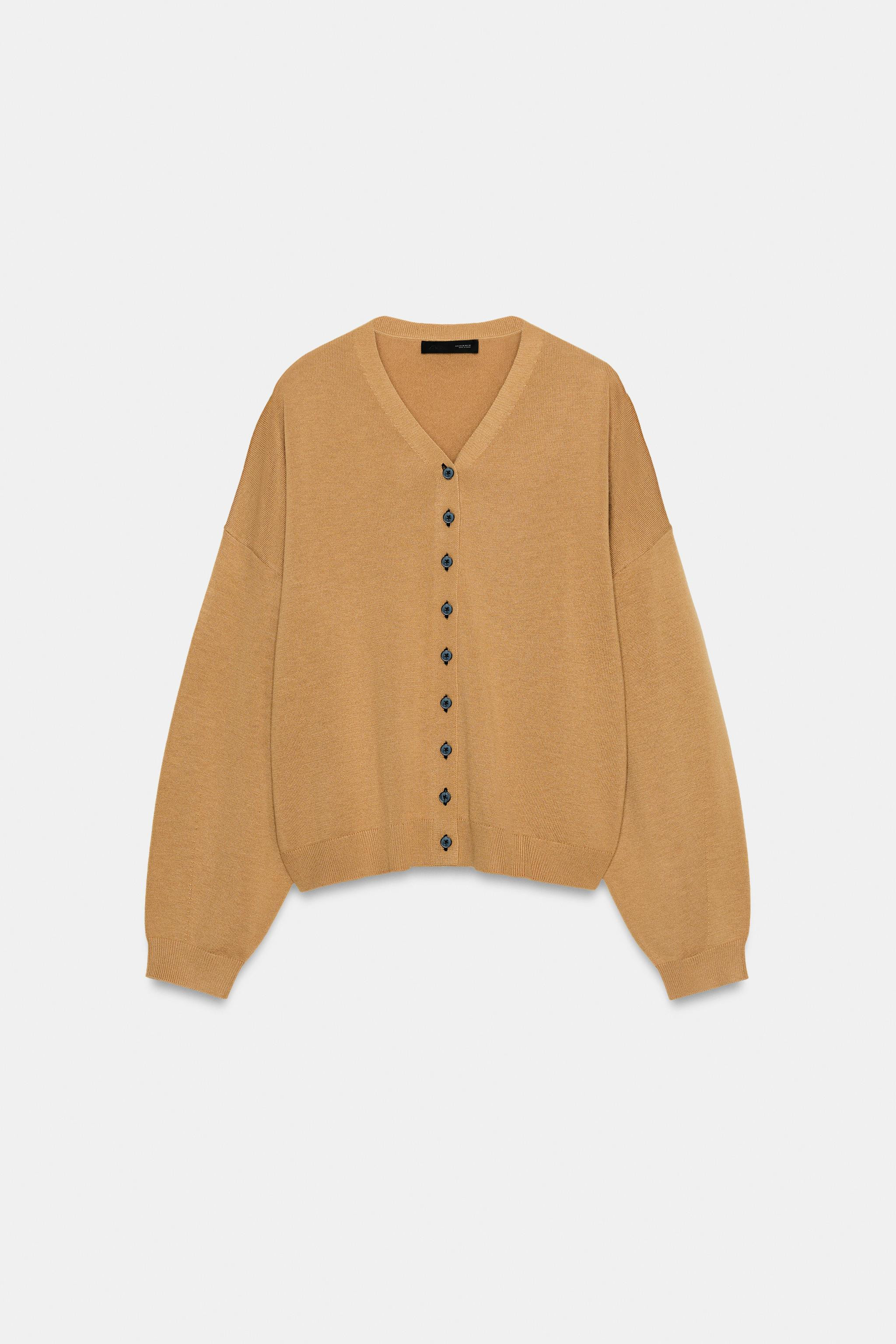 V-NECK KNIT CARDIGAN | Zara US