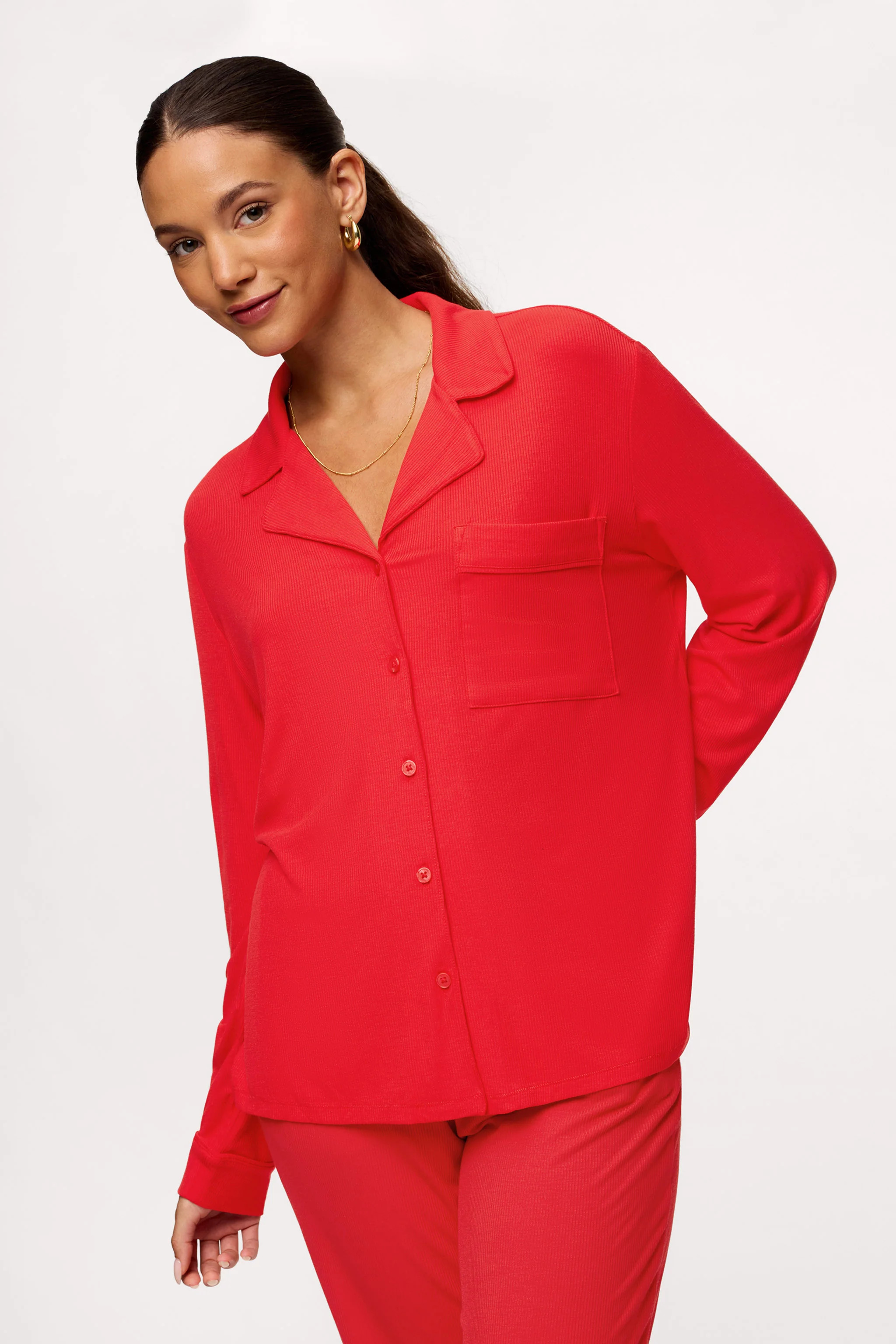 Button Front Pajama Set | nuuds