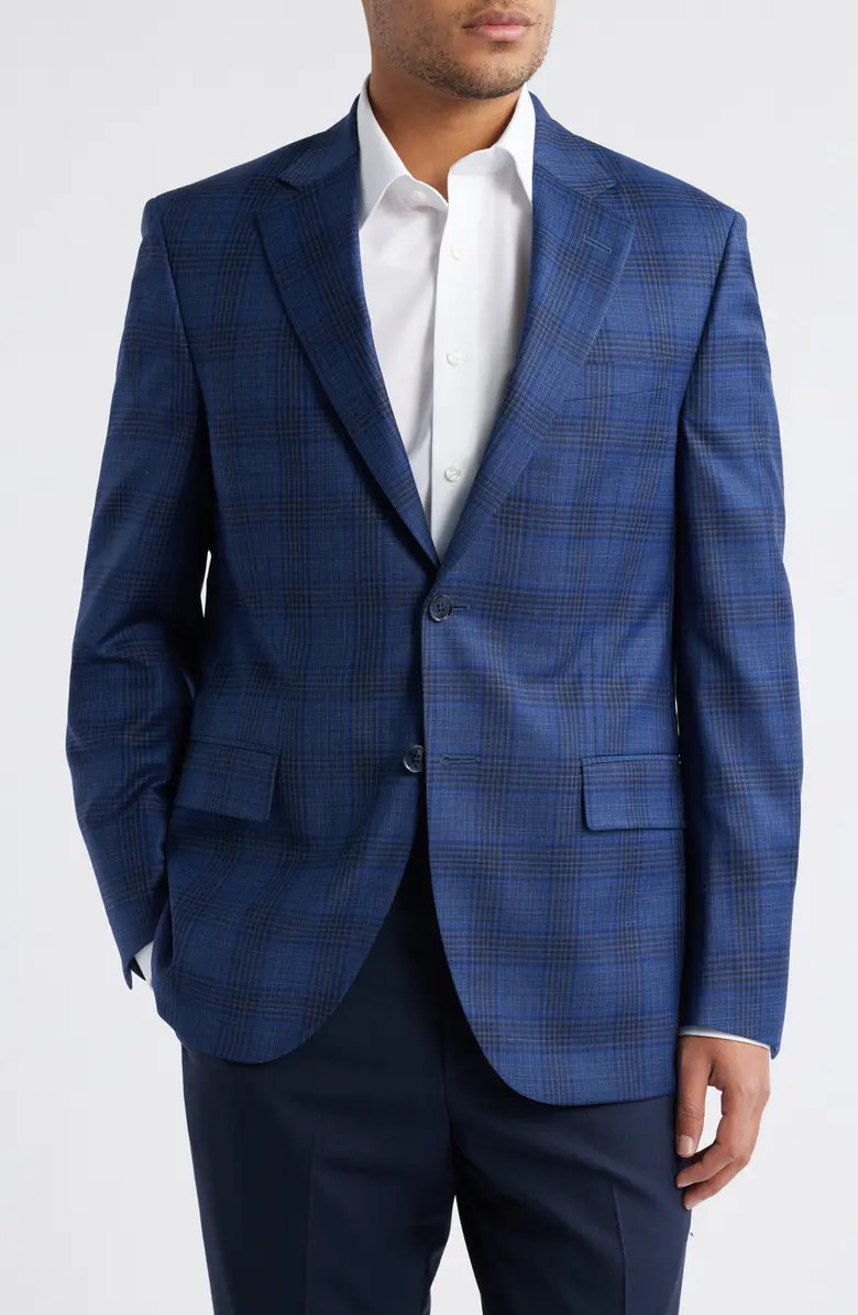 Peter Millar Flynn Classic Blue Windowpane Check Wool Sport Coat | Nordstromrack | Nordstrom Rack
