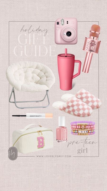 Loverly grey pre teen gift guide for girls. Give her the cozy slippers and a travel case filled with her favorite makeup. 

#LTKGiftGuide #LTKHoliday #LTKSeasonal