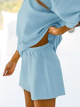 Tankaneo Womens Pajama Sets 3/4 Sleeve Oversized Tops & Loose Fit Shorts Lounge Set with Pockets ... | Amazon (US)
