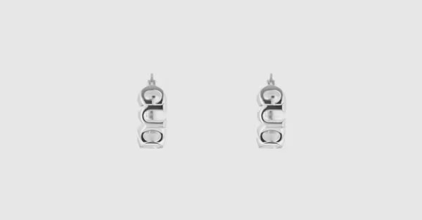 Gucci - Hoop earrings with Gucci script | Gucci (US)