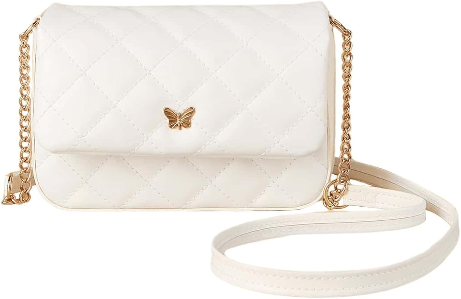 SweatyRocks Girl's PU Leather Chain Strap Crossbody Bag Metal Decor Flap Wallet Mini Square Bag W... | Amazon (US)