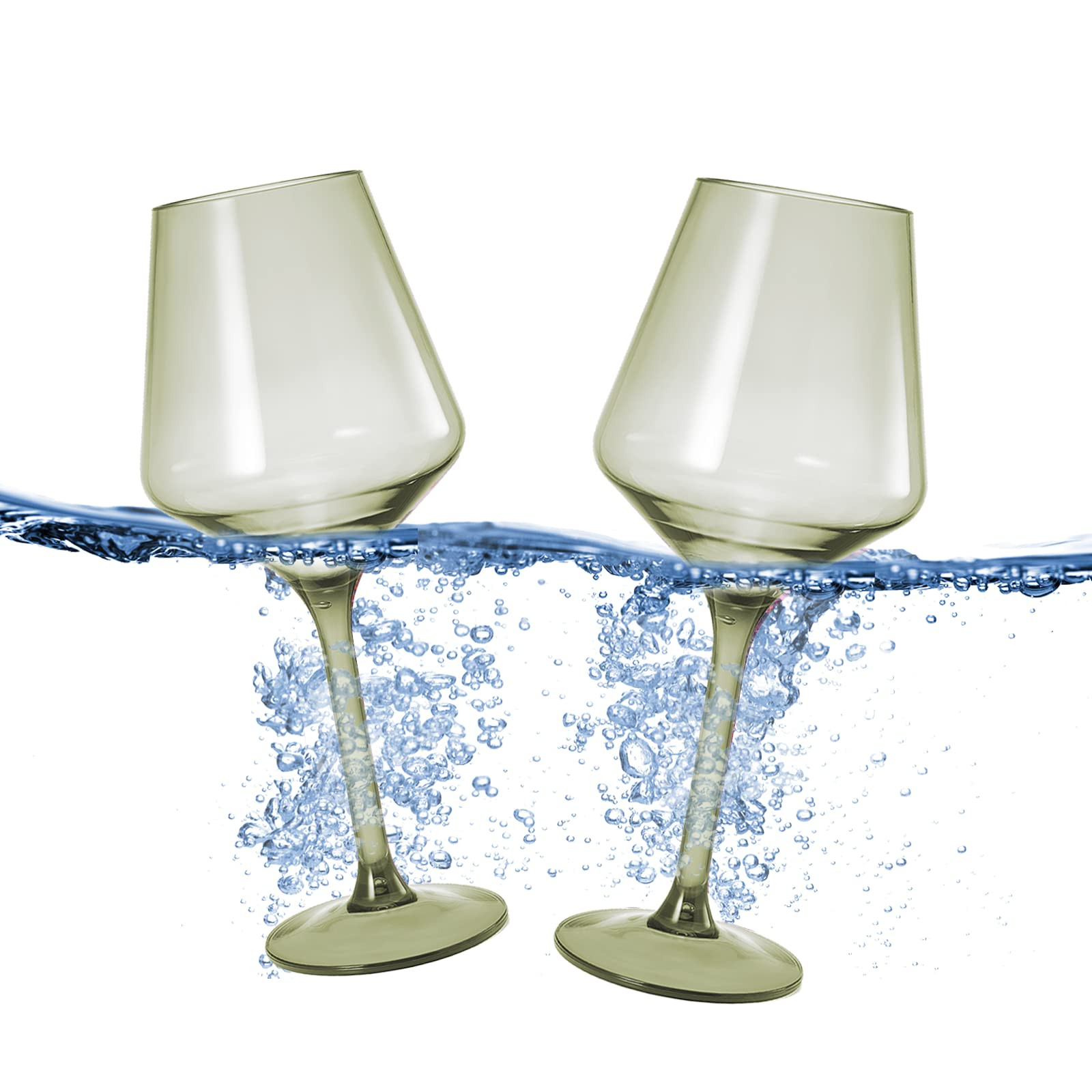 Acrylic Colored Wine Glasses | 2 Set | Shatterproof Tritan Drinkware, Unbreakable - European Desi... | Amazon (US)