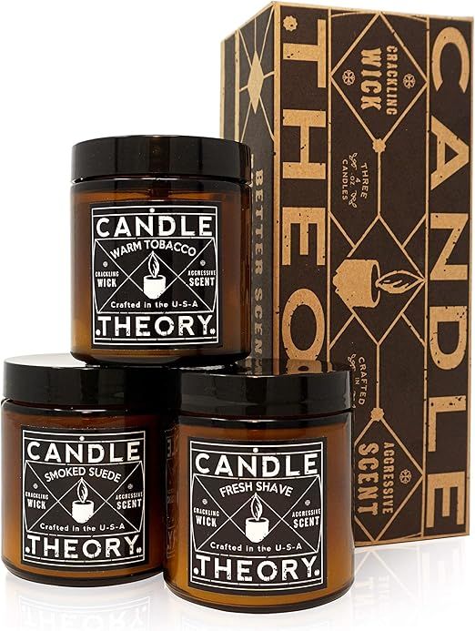Candle Theory Man Cave Stuff Men Candles, Crackling Candles for Man Cave, Man Cave Decor, 4 Oz Ca... | Amazon (US)