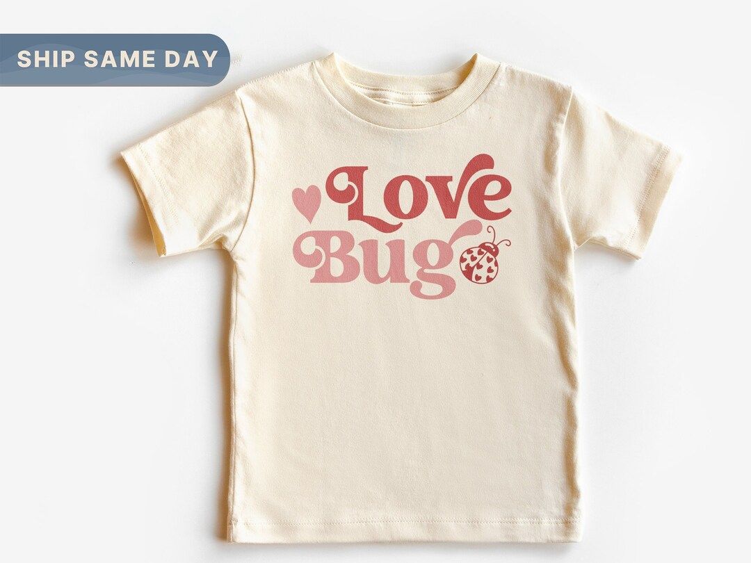 Love Bug Valentine Shirt, Kids Valentine Outfit, Toddler Girl Valentine Gift, Little Love Bug App... | Etsy (US)