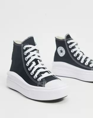 Converse Chuck Taylor Move platform hi trainers in black | ASOS (Global)