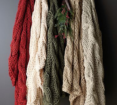 Colossal Handknit Throws | Pottery Barn (US)