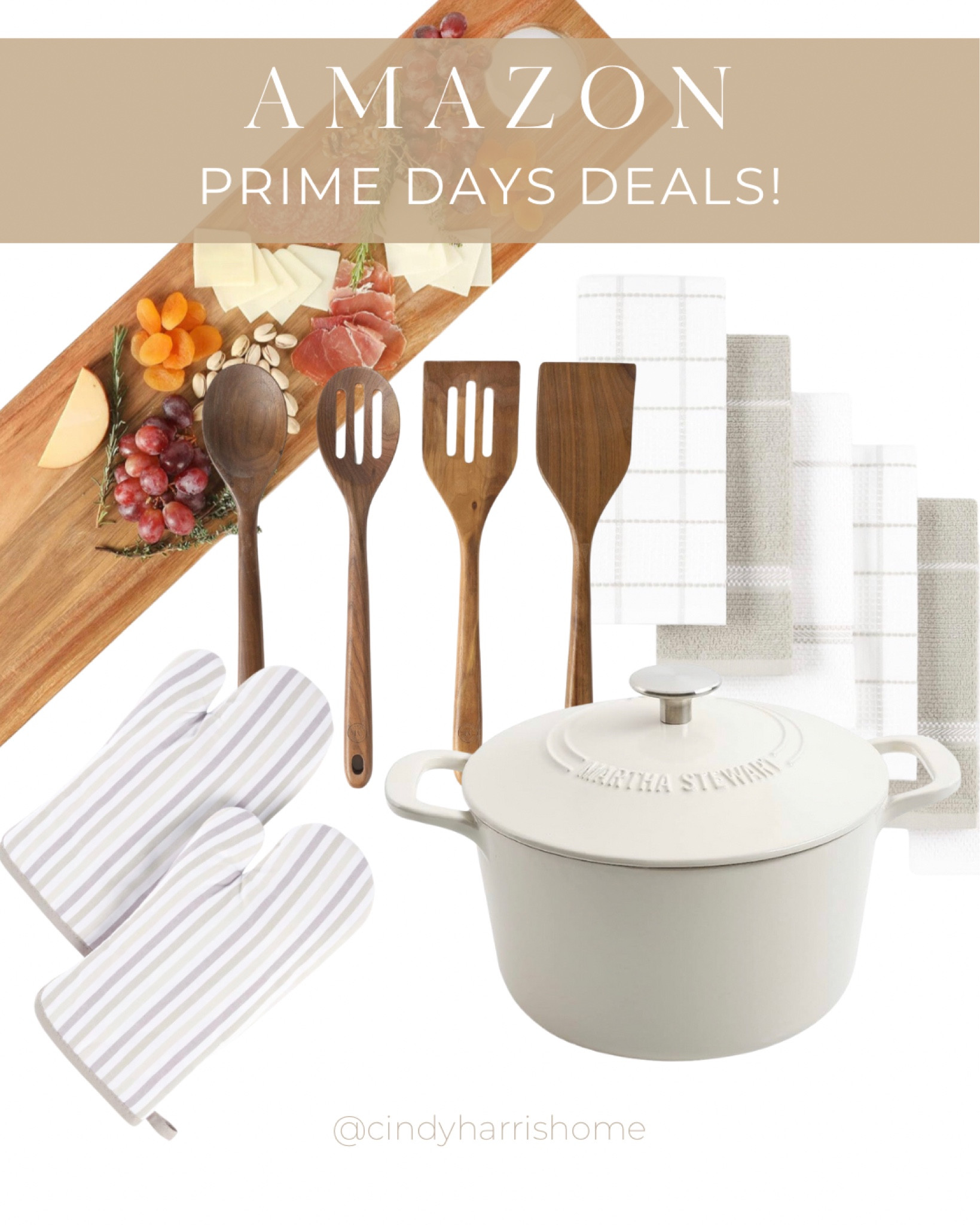 Amazon prime days deals on kitchen must-haves, like this charcuterie board or Martha Stewart dutch oven! 

#LTKxPrime #LTKsalealert #LTKhome