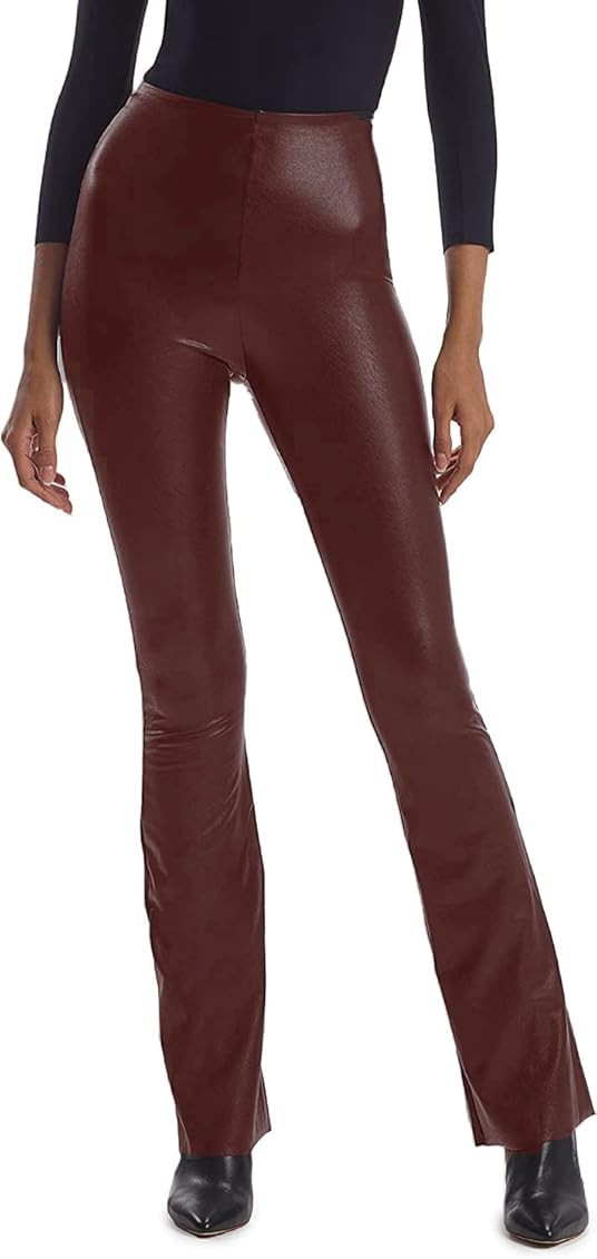commando Women's Perfect Control Faux Leather Flared Leggings | Amazon (US)