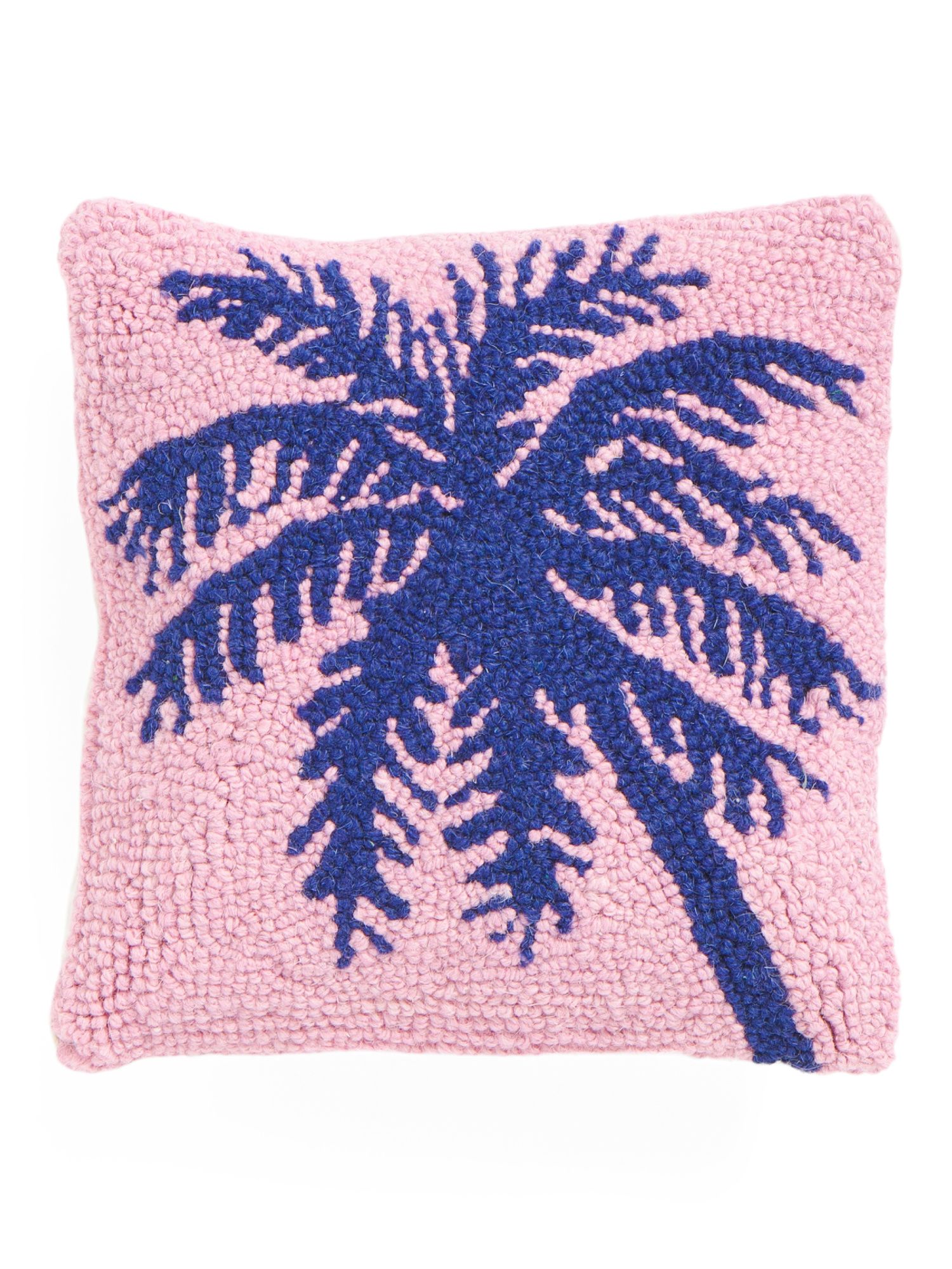 10x10 Wool Hand Hooked Palm Tree Pillow | Marshalls