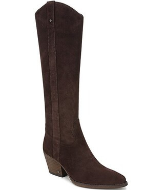 Wyatt Suede Point Toe Tall Western Boots | Dillard's
