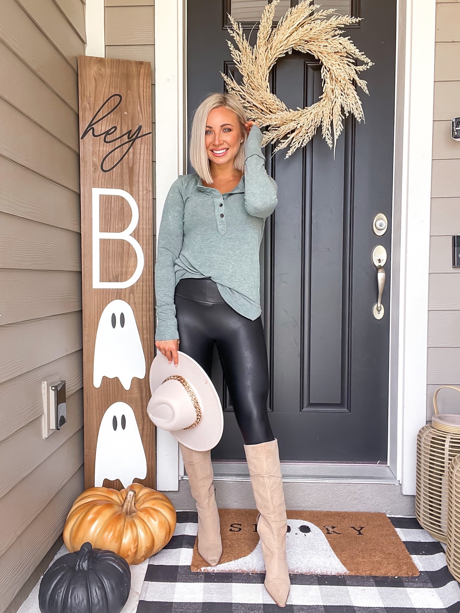 Basic #falloutfit — this lightweight top is perfect with leggings. Covers the booty and this color is chefs kiss. The spanx faux leather leggings are worth every penny. I wear them constantly and they are like brand new. #reddress #fallstyle #leggings 

#LTKSeasonal #LTKunder50 #LTKstyletip